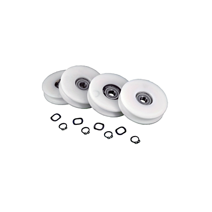 Laufrollenset mit Halbrundprofil